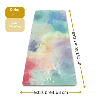 Yogamatte "Colorful Clouds" inkl. Tragegurt - YOSANA
