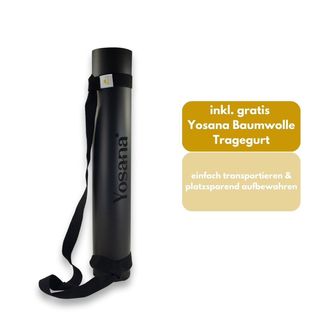 Yogamatte Studioline Ultra-Grip "Black Lion" inkl. Tragegurt - YOSANA