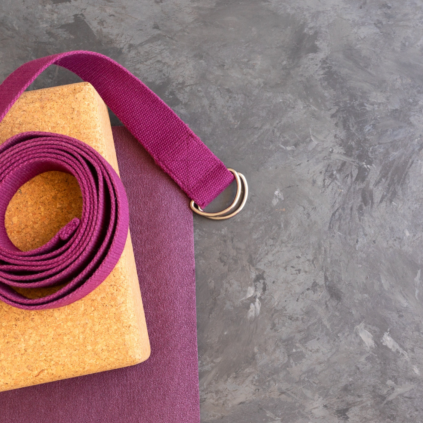 Yogagurt aus Baumwolle, Farbe Violett