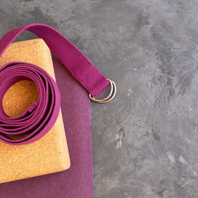 Yogagurt aus Baumwolle, Farbe Violett