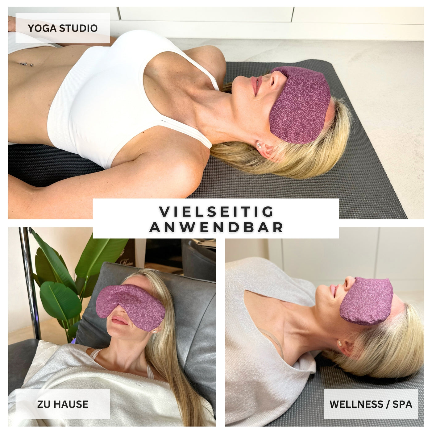 Yoga Augenkissen - Farbe Aubergine