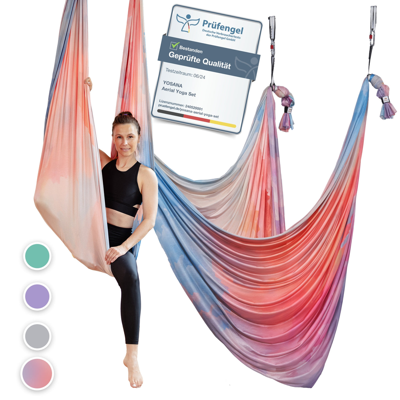 Aerial Yoga Hängematte (6er Pack) - Colorful Clouds - YOSANA