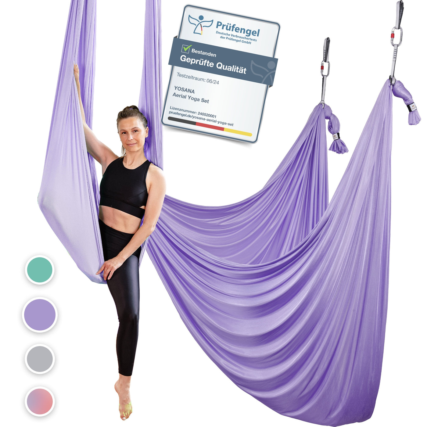 yoga hängematte kaufen Aerial Yoga Hängematten Komplettset (Flieder)