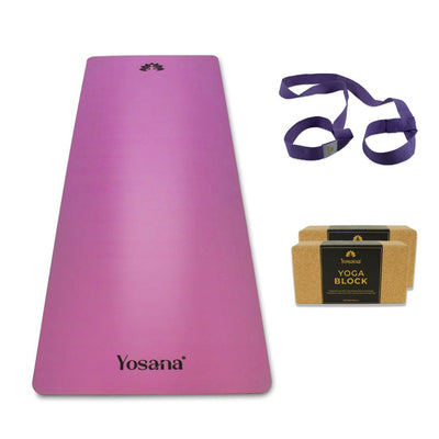 Yoga Aktionsset 4-teilig, Studioline Ultragrip "Flieder" - YOSANA