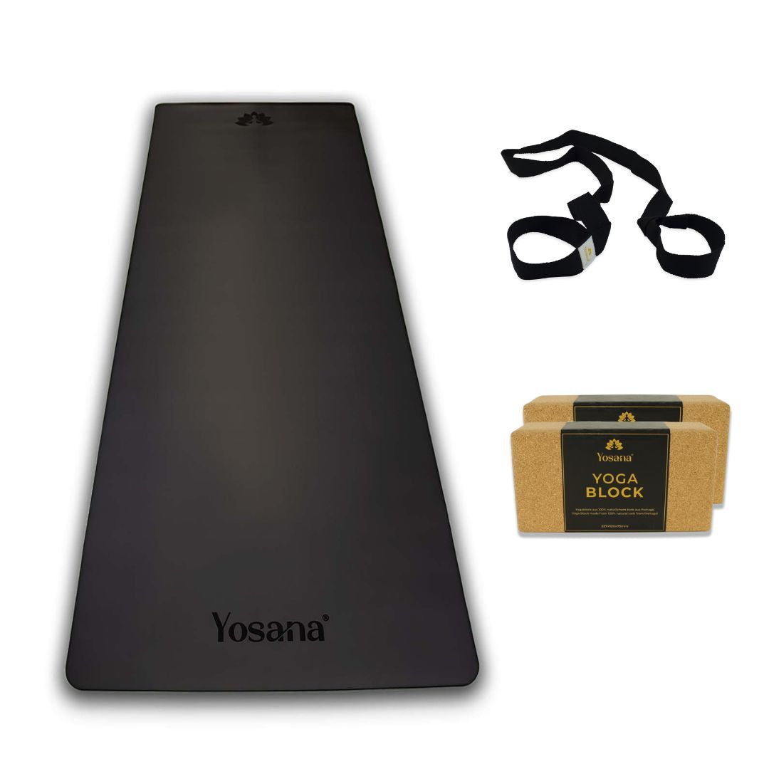 Yoga Aktionsset 4-teilig, Studioline Ultragrip "Schwarz"