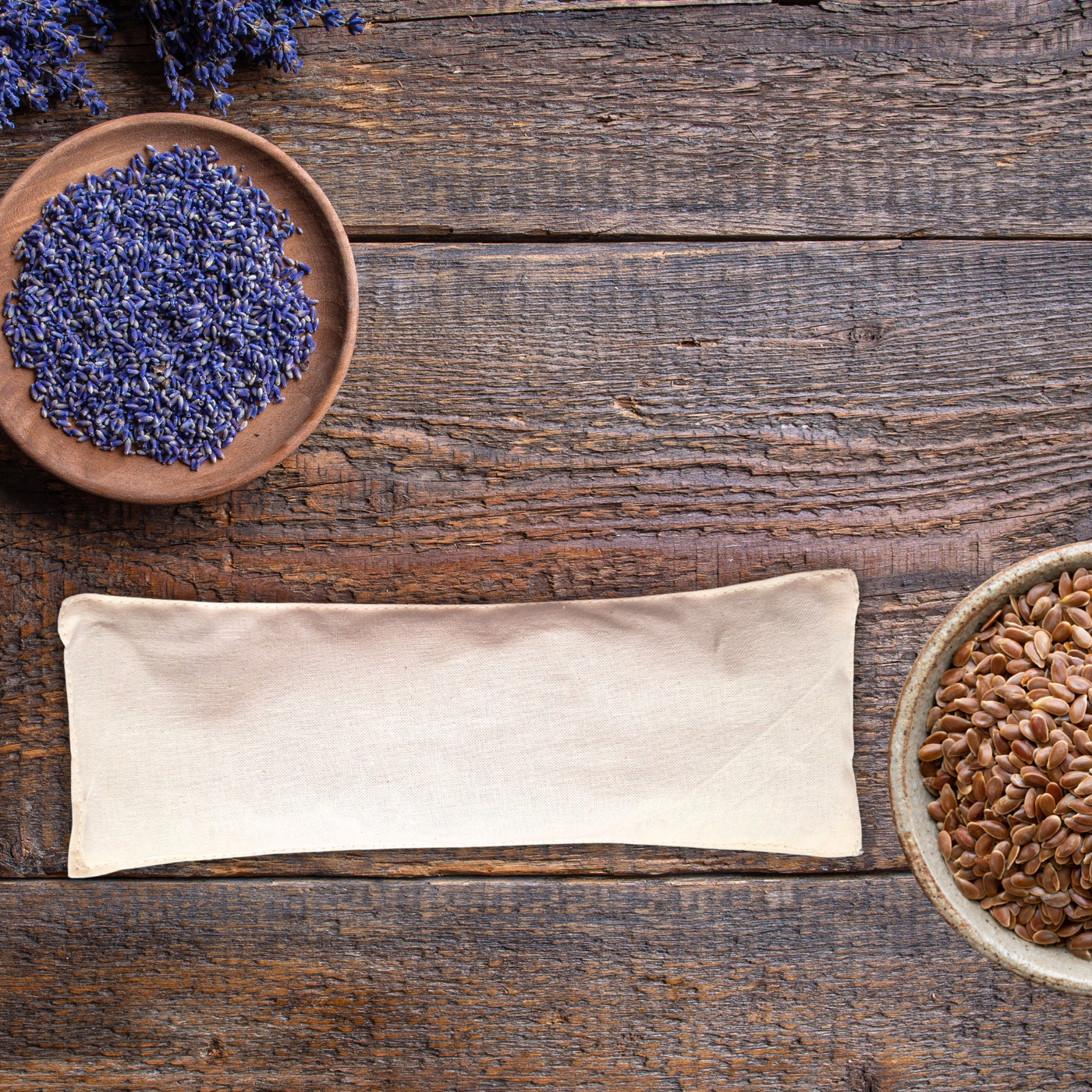 Augenkissen mit Bio-Lavendel Füllung, Farbe Natur - YOSANA