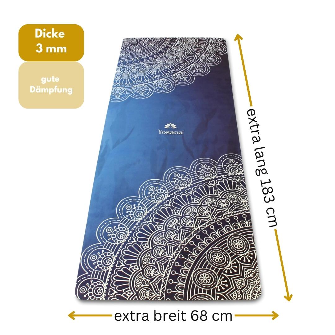 Yogamatte "Mandala Blue" inkl. Tragegurt - YOSANA