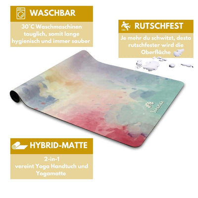 Yogamatte "Colorful Clouds" inkl. Tragegurt - YOSANA