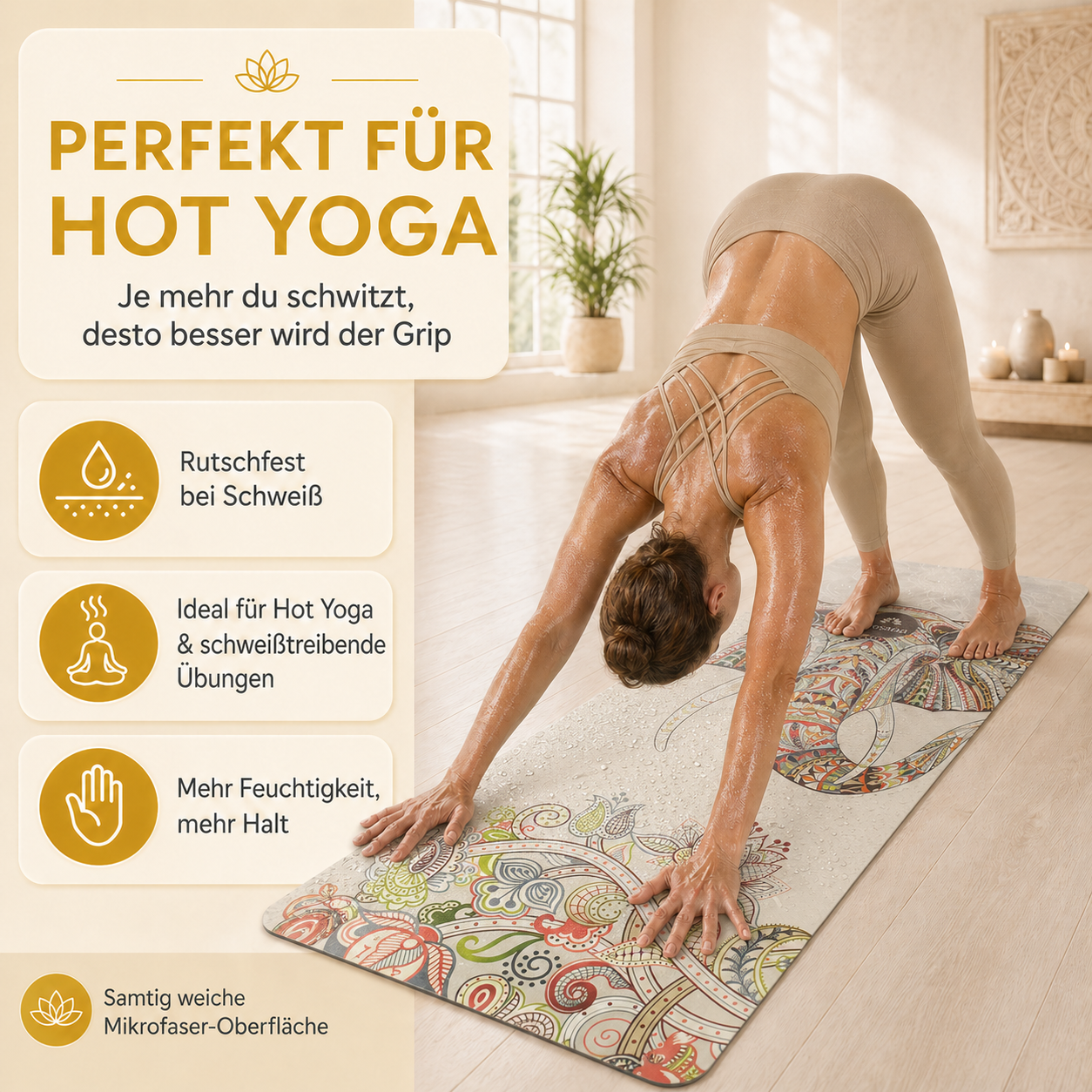yogamatte zum zelten Yogamatte Yin "Elephant" inkl. Tragegurt