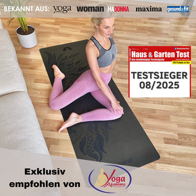 Yogamatte Studioline Ultra-Grip "Black Lion" inkl. Tragegurt