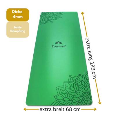 Yogamatte Studioline Ultra-Grip "Grün" inkl. Tragegurt