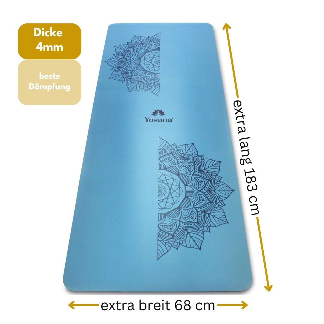 Yogamatte Studioline Ultra-Grip "Himmelblau" inkl. Tragegurt