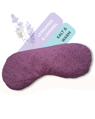 Yoga Augenkissen mit Leinsamen & Lavendel Füllung - Farbe Aubergine - YOSANA