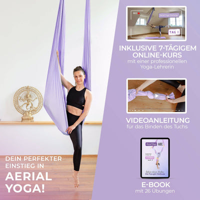 Aerial Yoga Tuch Hängematte Set Yogatuch zum Aufhängen Yoga Schaukel Tuchschlaufe