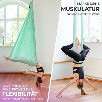 Aerial Yoga Tuch 6er Pack - Mintgrün - YOSANA