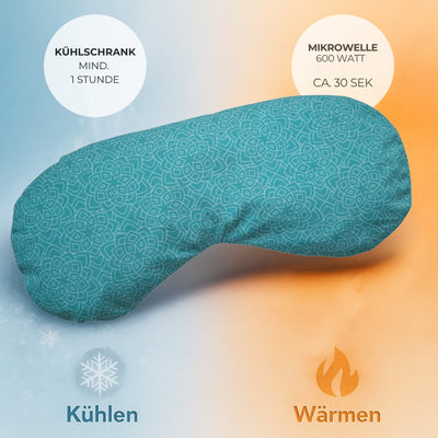 Yoga Augenkissen mit Leinsamen & Lavendel Füllung - Farbe Petrol - YOSANA