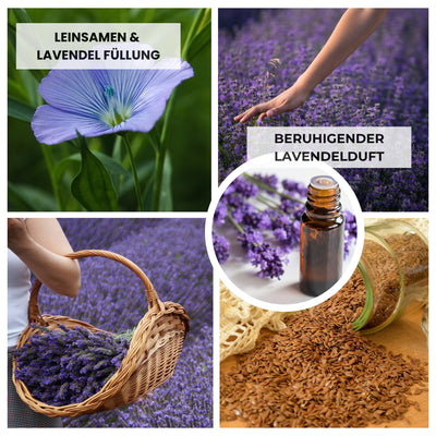 Yoga Augenkissen mit Leinsamen & Lavendel Füllung - Farbe Petrol - YOSANA