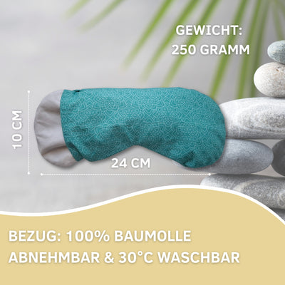 Yoga Augenkissen mit Leinsamen & Lavendel Füllung - Farbe Petrol - YOSANA