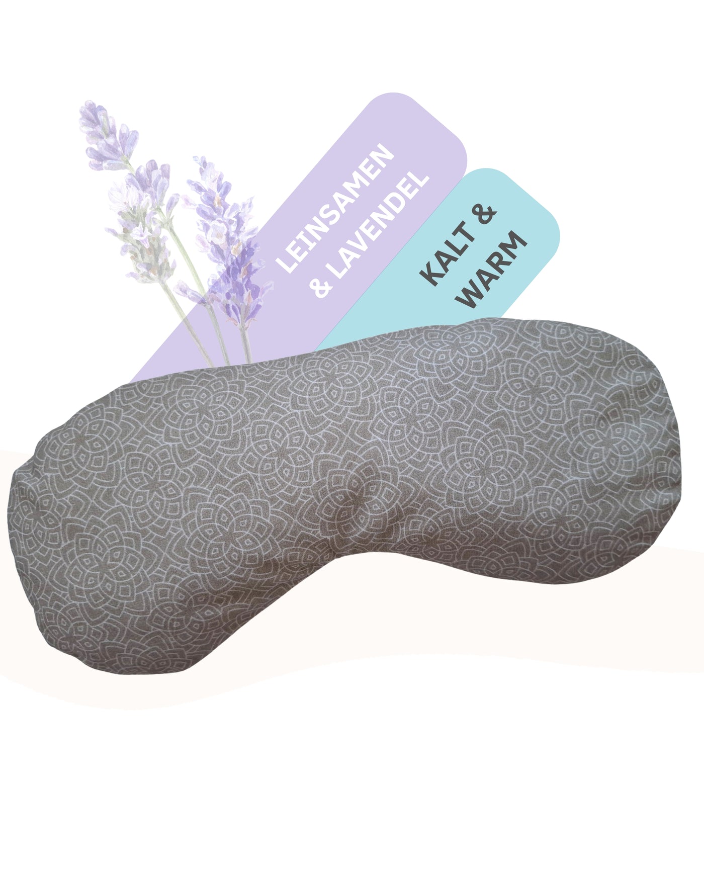 Yoga Augenkissen mit Leinsamen & Lavendel Füllung - Farbe Schiefergrau - YOSANA