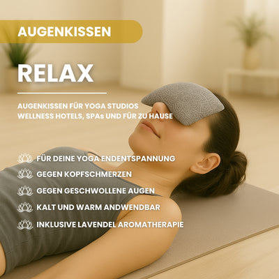 Yoga Augenkissen mit Leinsamen & Lavendel Füllung - Farbe Schiefergrau - YOSANA