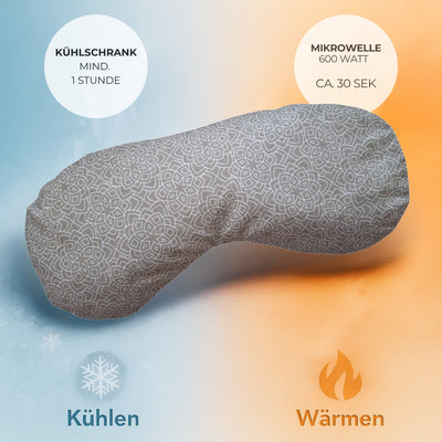 Yoga Augenkissen mit Leinsamen & Lavendel Füllung - Farbe Schiefergrau - YOSANA