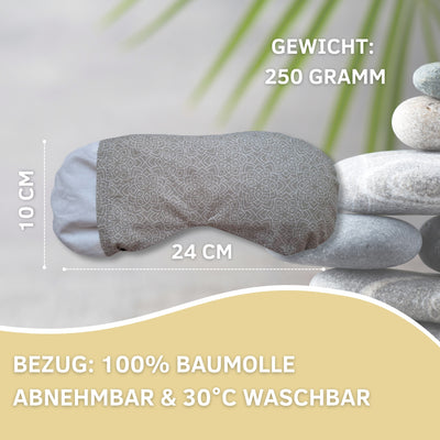 Yoga Augenkissen mit Leinsamen & Lavendel Füllung - Farbe Schiefergrau - YOSANA
