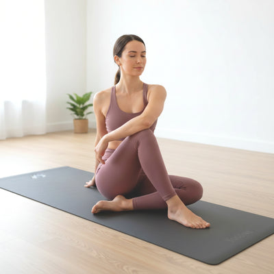 Yogamatte Studioline Ultra-Grip "Grau" inkl. Tragegurt