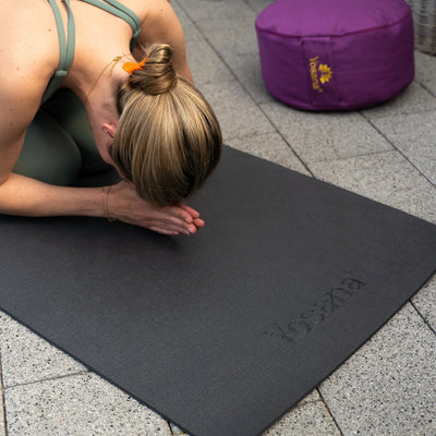 Yogamatte Eco Grip inkl. Tragetasche - Grau - YOSANA