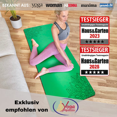 Yogamatte Studioline Ultra-Grip "Grün" inkl. Tragegurt