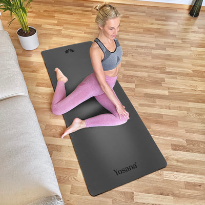 Yogamatte Studioline Ultra-Grip "Grau" inkl. Tragegurt