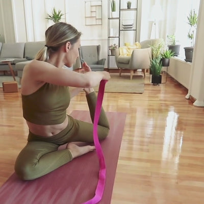 Yogagurt aus Baumwolle, Farbe Grau
