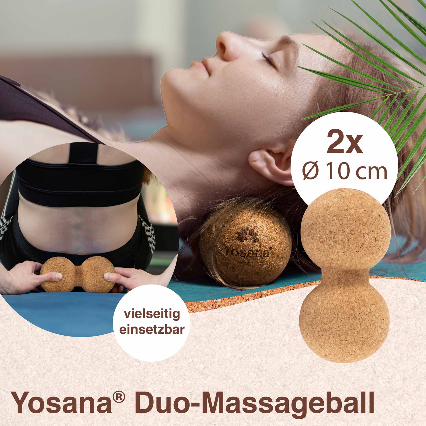 Duo Massage Ball 2x10cm - YOSANA