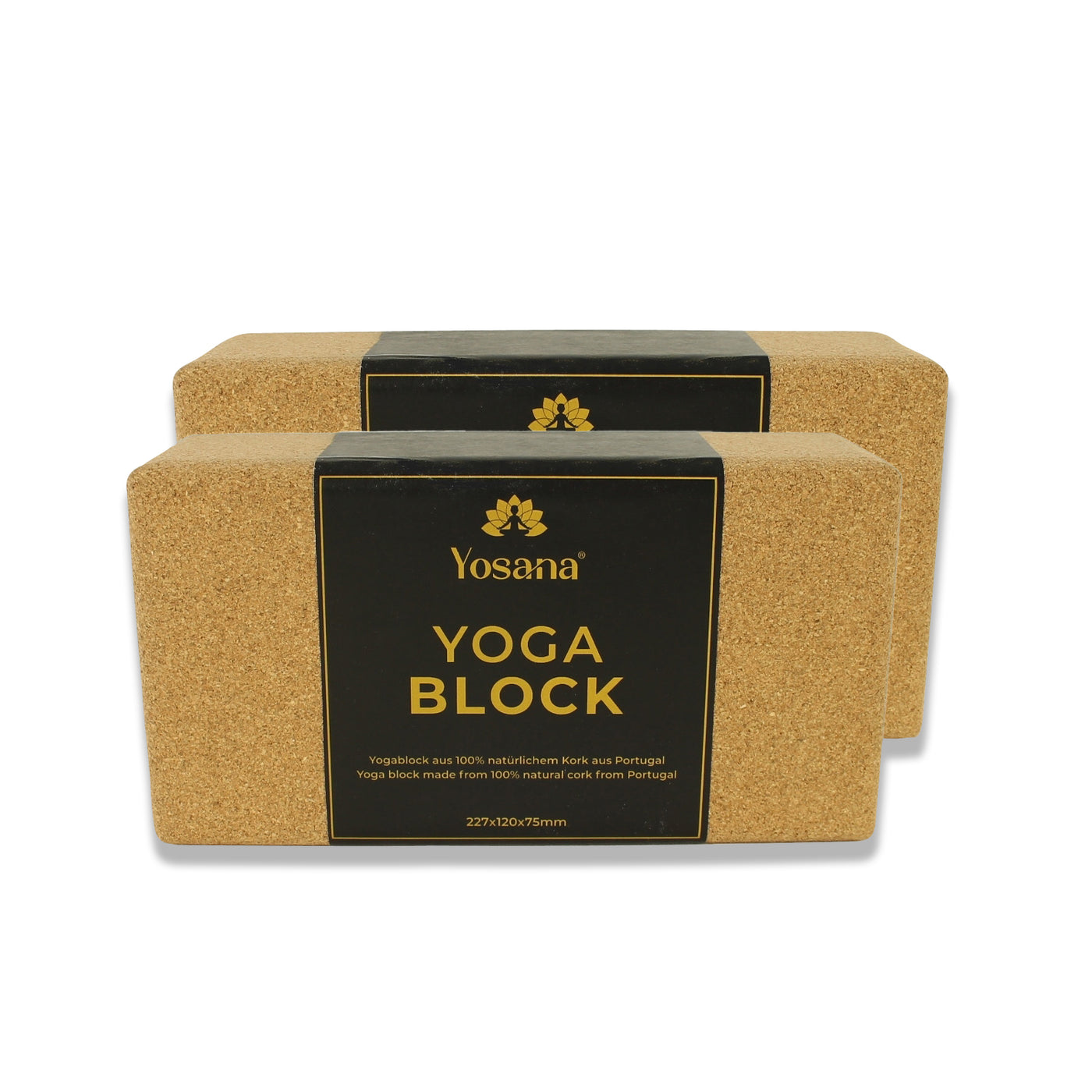 Yoga Kork Block (2 Stück Set) - YOSANA