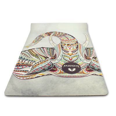 Yogamatte Premiumline "Elefant" inkl. Baumwolle Tragegurt - YOSANA